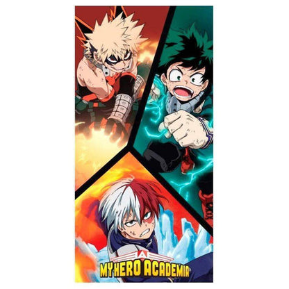 Halantex - MHA-5304T - My Hero Academia 3 Personajes Toalla Playa Baño Original oficial - Multicolour - 70 x 140 cm