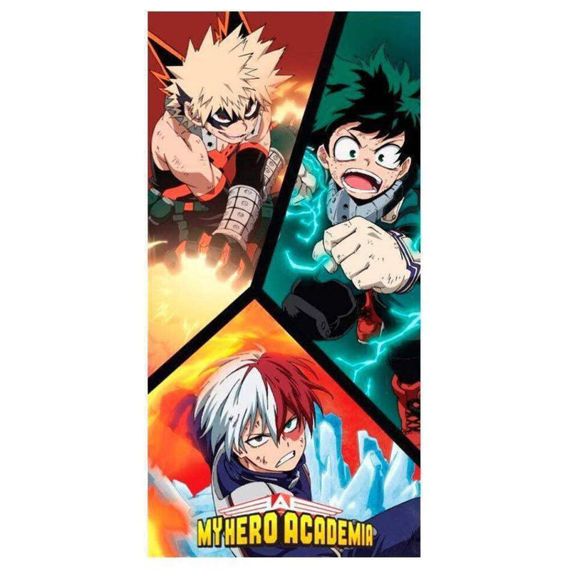 Halantex - MHA-5304T - My Hero Academia 3 Personajes Toalla Playa Baño Original oficial - Multicolour - 70 x 140 cm