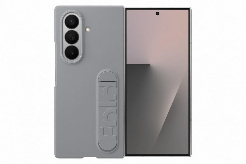 Samsung Silicone Case Cover con cinturino a cavalletto per Galaxy Z Fold7, Gray