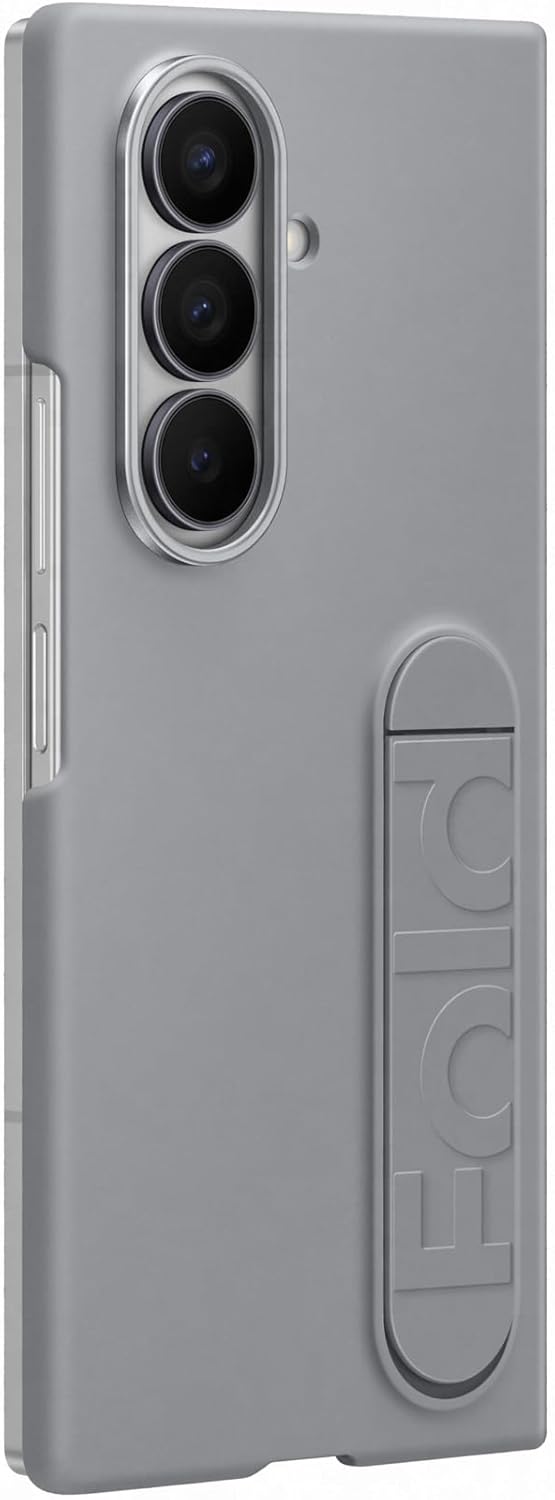 Samsung Silicone Case Cover con cinturino a cavalletto per Galaxy Z Fold7, Gray