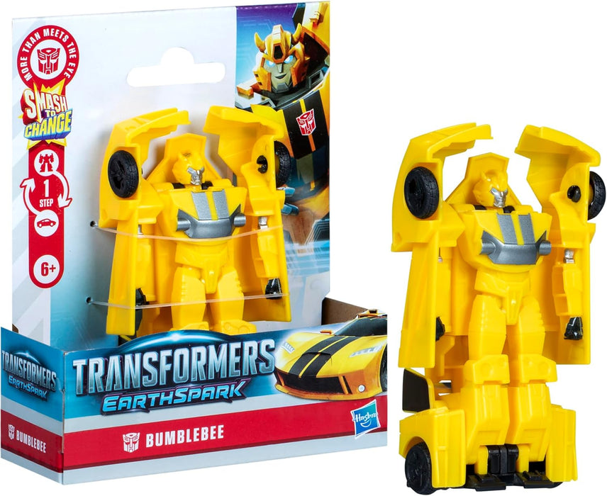 Transformers EarthSpark 1-Step Smash Changers Bumblebee Action Figure