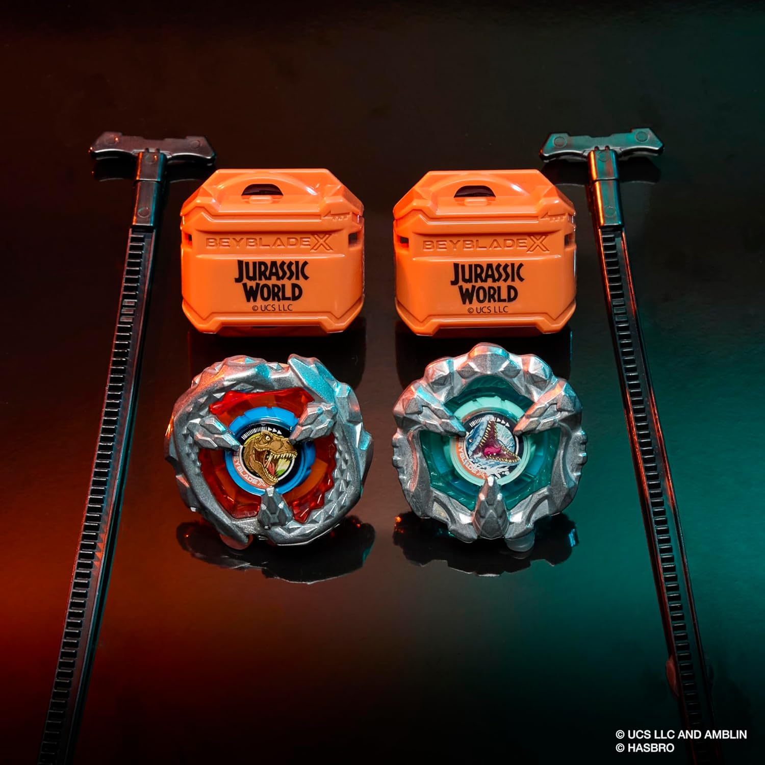 Beyblade X Jurassic World Collab T. Rex vs Mosasaurus Multipack Set