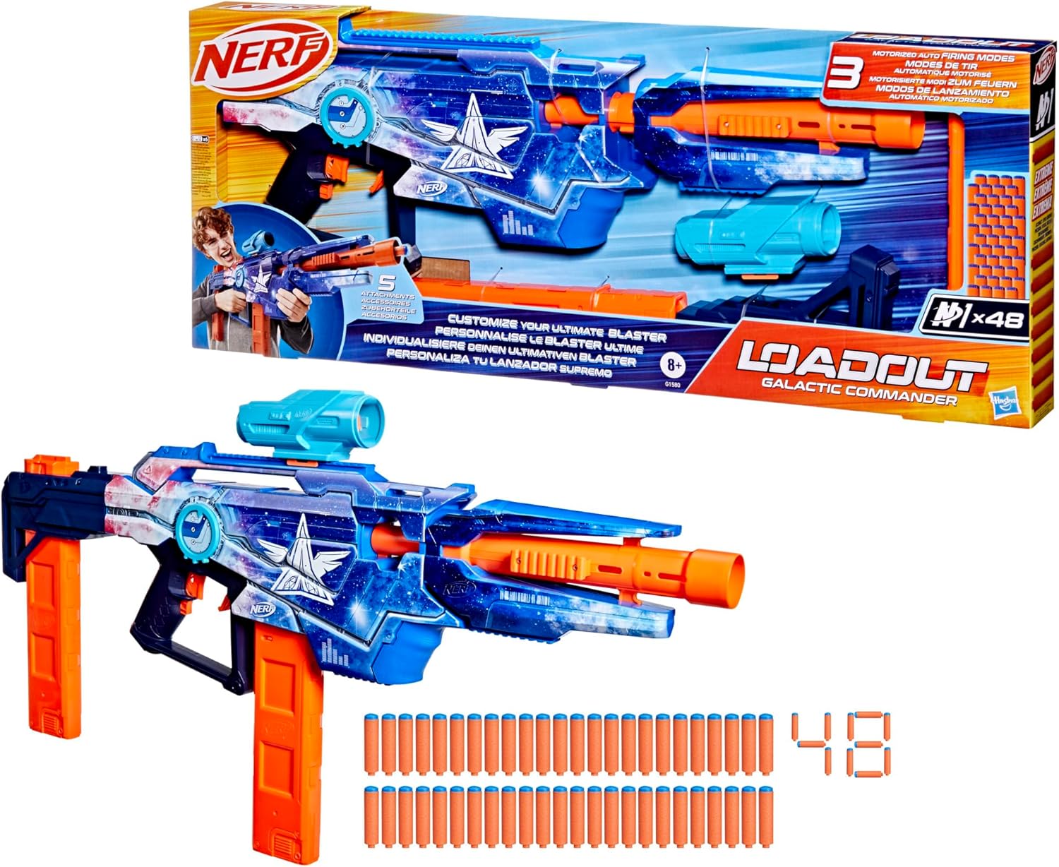 Nerf Loadout Galactic Commander Blaster and 48 N1 Darts