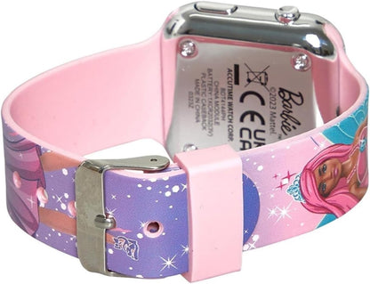 Accutime Barbie Sparkles LED Kids Digital Wrist Watch, casual