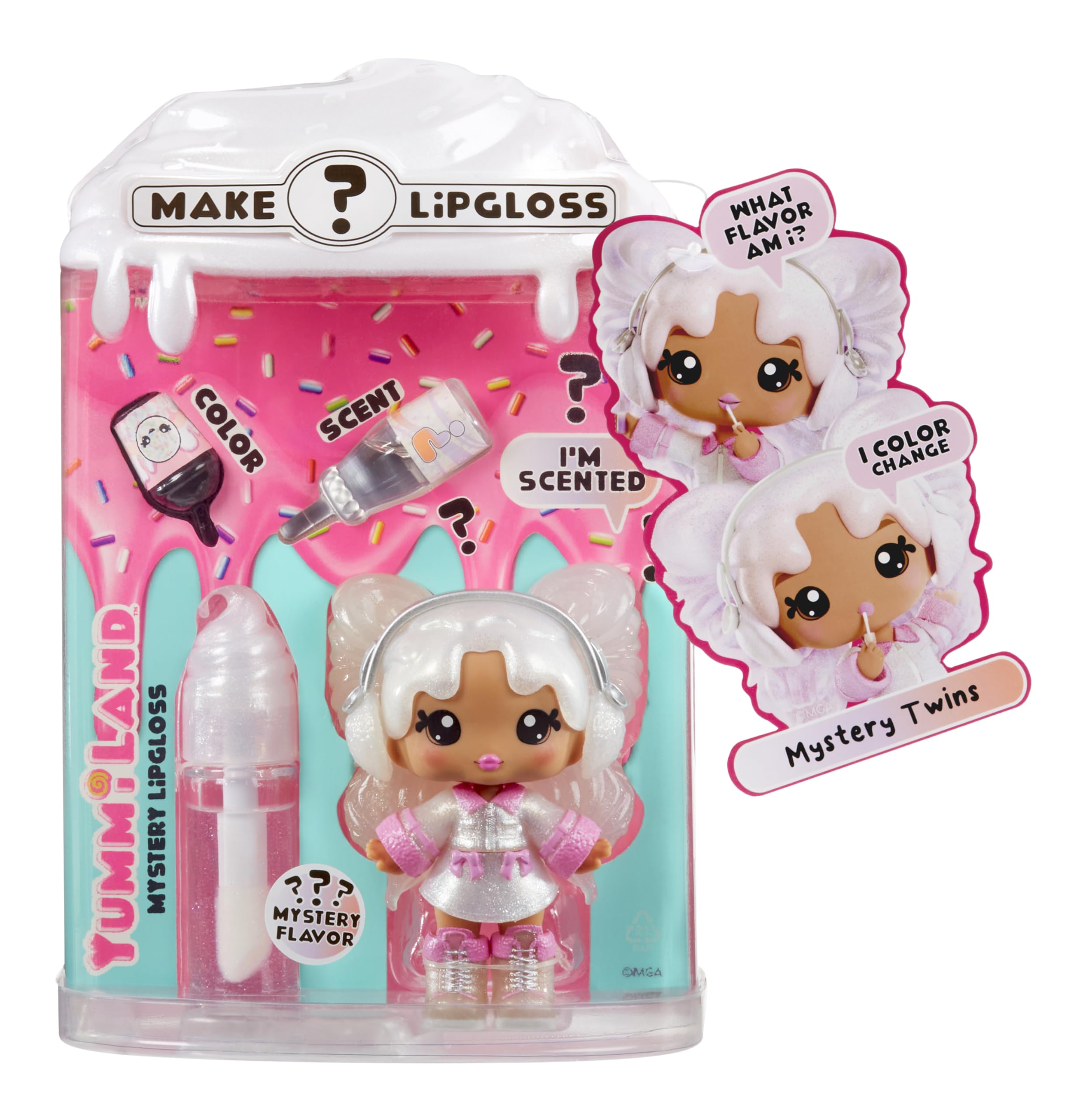 Yummiland Lip Gloss Doll - Mystery Chase - Incluye Kit de Brillo de Labios DIY, para Niños y Niñas Mayores de 4 años