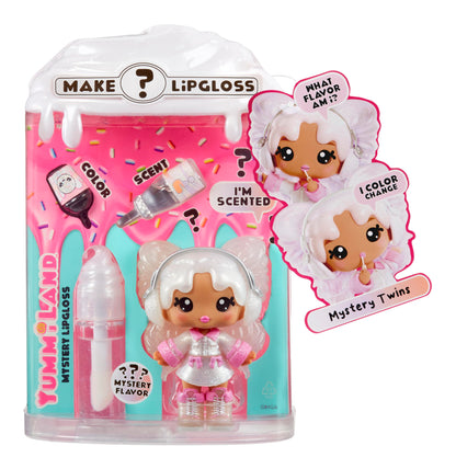 Yummiland Lip Gloss Doll - Mystery Chase - Incluye Kit de Brillo de Labios DIY, para Niños y Niñas Mayores de 4 años