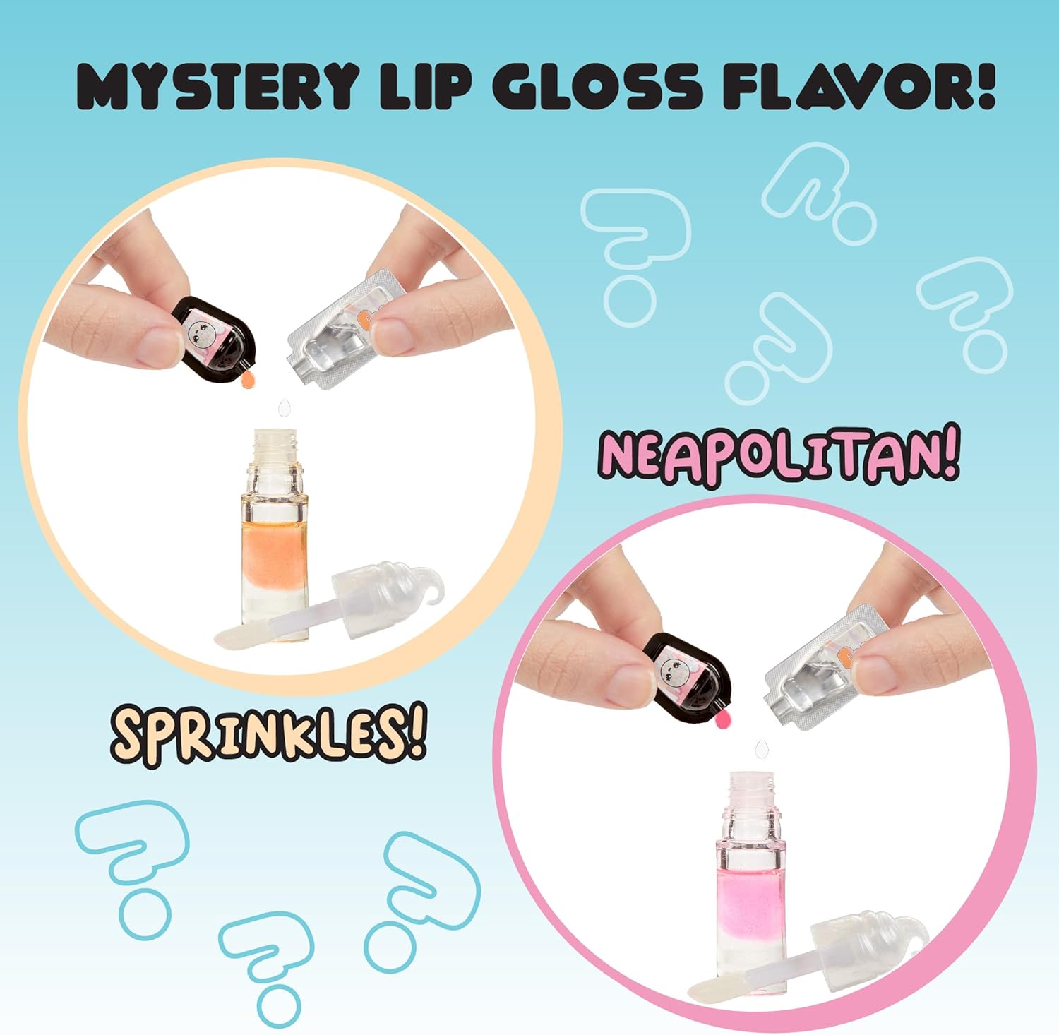 Yummiland Lip Gloss Doll - Mystery Chase - Incluye Kit de Brillo de Labios DIY, para Niños y Niñas Mayores de 4 años