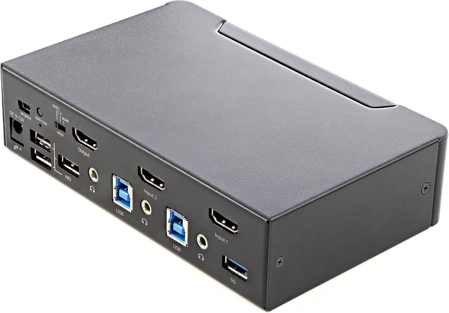 StarTech.com 2 Port HDMI KVM Switch - Single Monitor 4K 60Hz Ultra HD HDR - Desktop HDMI 2.0 KVM Switch with 2 Port USB 3.0 Hub (5Gbps) and 4x USB 2.0 HID, Audio - Hotkey Switching - TAA(SV231HU34K6