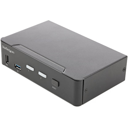 StarTech.com 2 Port HDMI KVM Switch - Single Monitor 4K 60Hz Ultra HD HDR - Desktop HDMI 2.0 KVM Switch with 2 Port USB 3.0 Hub (5Gbps) and 4x USB 2.0 HID, Audio - Hotkey Switching - TAA(SV231HU34K6