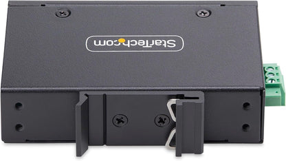StarTech.com 5-Port Unmanaged Industrial Network Switch, 100/1000 Ethernet, DIN Rail/Wall-Mount, IP30, -40-167F, 9~60VDC, TAA