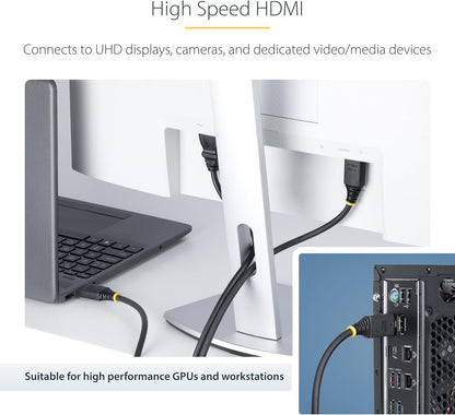 StarTech.com 30cm (1ft) High Speed HDMI Cable, 4K 60Hz/1440p 144Hz, 18Gbps, UHD HDMI 2.0 Cord, TPE Jacket
