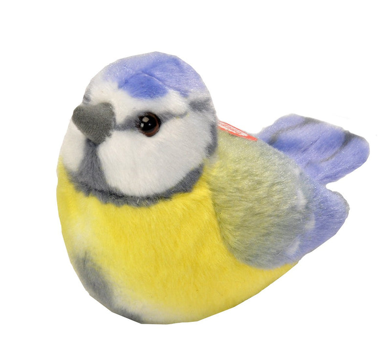 Wild Republic - Aves, Herrerillo con Sonidos Reales Peluche, 13-16 cm (19483