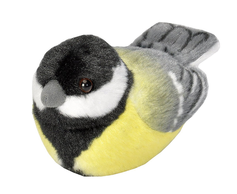 Wild Republic - Aves, Carbonero con Sonidos Reales Peluche, 13-16 cm (19485