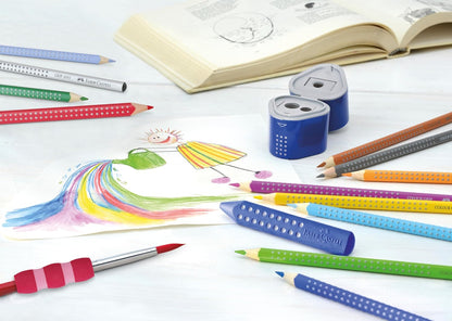 Faber-Castell 201585 - Kleurpotlodenset, 12 stuks, wateroplosbaar, breukvast, voor kinderen en volwassenen