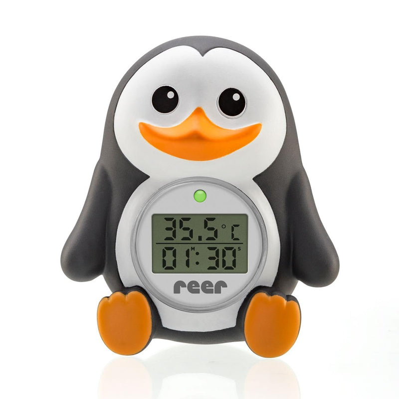 Reer Babythermometer voor de badkuip met schattig onderwaterwereldmotief, kindveilige badthermometer - pinguïn