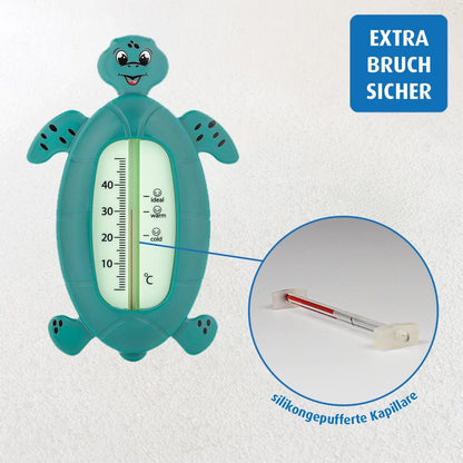 Reer - Bath Thermometer - Turtle - Green - 10 X 13 Cm