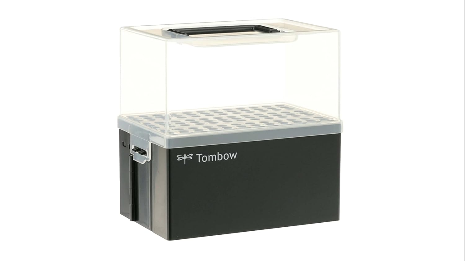 Tombow pen box empty for ABT Dual Brush Pens, desk organiser for 108 pens, hinged, with transport handle ideal for artists