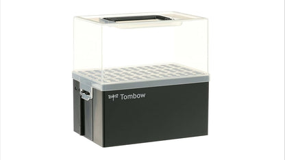 Tombow pen box empty for ABT Dual Brush Pens, desk organiser for 108 pens, hinged, with transport handle ideal for artists