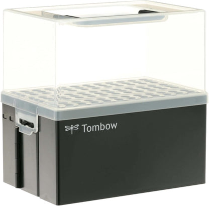 Tombow pen box empty for ABT Dual Brush Pens, desk organiser for 108 pens, hinged, with transport handle ideal for artists