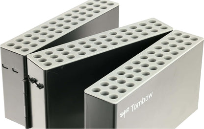 Tombow pen box empty for ABT Dual Brush Pens, desk organiser for 108 pens, hinged, with transport handle ideal for artists