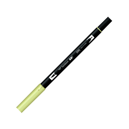 Tombow ABT Dual Brush Pen, ABT-090, dual-tip pen, perfect for hand lettering and bullet journaling, water-soluble, lemon cream