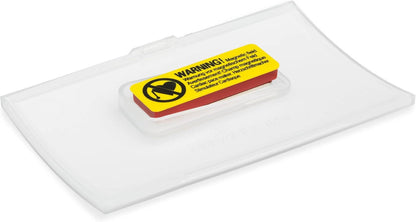 Durable Click Fold Name Badge - 40 x 75mm with Magnet - Anti-Twist - Made from Polypropylene - Pack of 10 - Transparent - Perfect for Events & Exhibitions