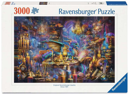 Erwachsenenpuzzle 3000 Teile - Drachenbibliothek