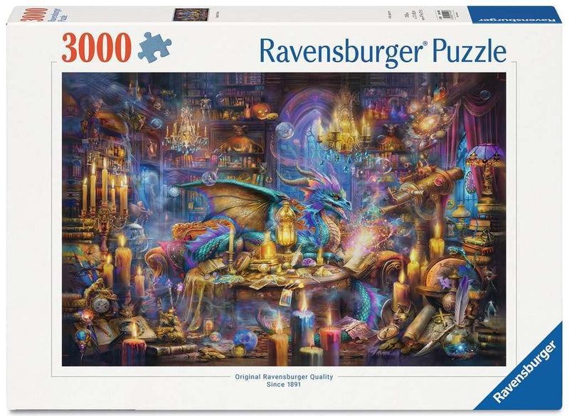 Erwachsenenpuzzle 3000 Teile - Drachenbibliothek