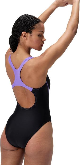 Speedo Women's Medley Logo One Piece Swimsuit | Classics | Medalist Style Swimwear (Pack of 1)