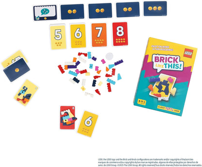 Asmodee Brick Like This! The Official LEGO Party Game - A fast, fun, building game for families, kids, teens, adults – Play in 15mins, with 2-8 Players, Ages 7+, English Version