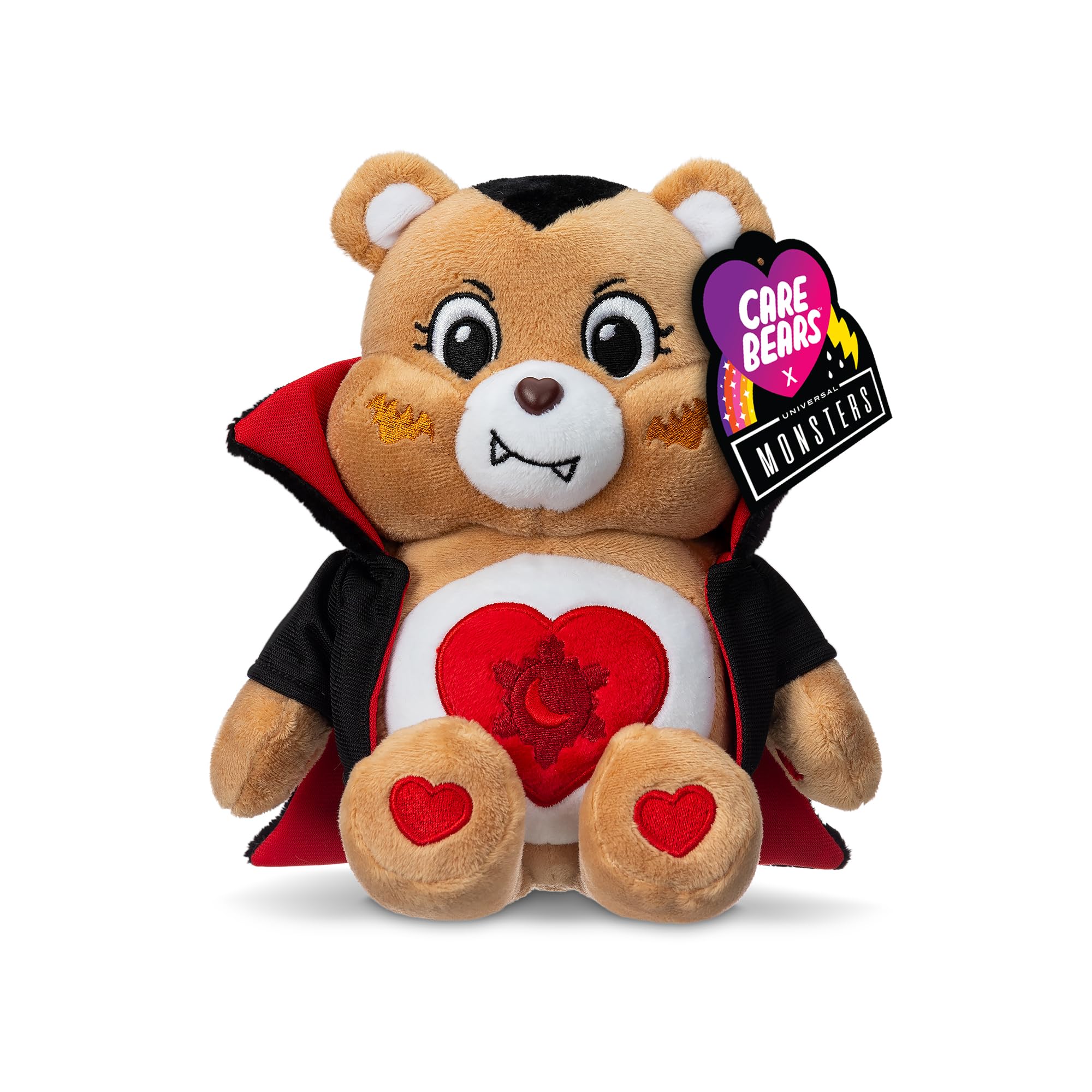 Care Bears Tenderheart as DRACULA, Universal Monsters 22cm Soft Plush Toy