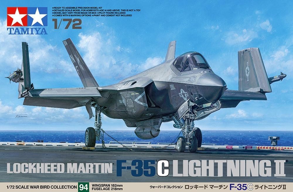 Tamiya 60794 1/72 Warbird Collection No. 94 Lockheed Martin F-35C Lightning II Plastic Model