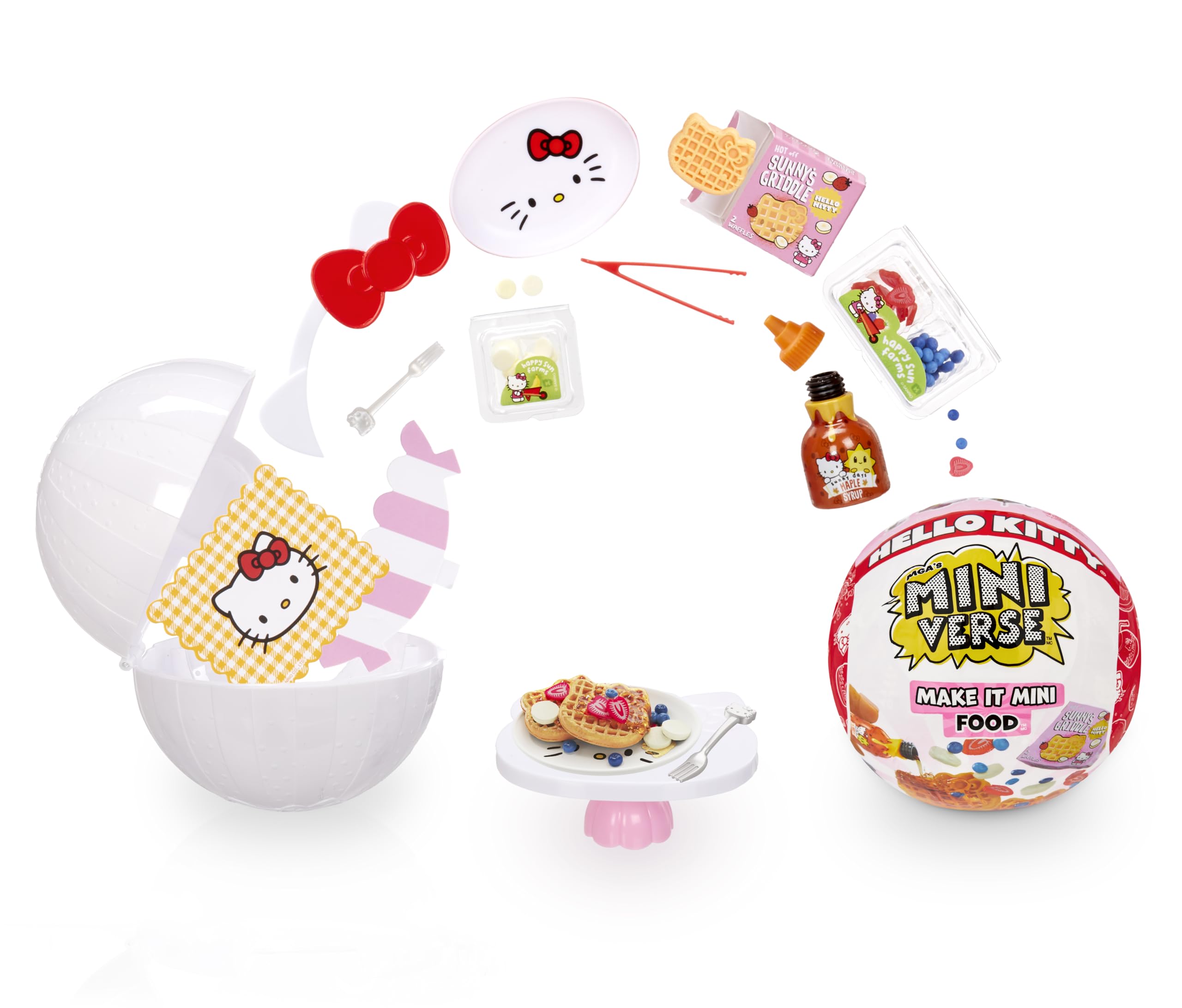 MGA's Miniverse Make It Mini Food Sanrio Hello Kitty - Mini Objets à Collectionner, Emballage Opaque Mystère, Jeu Résine DIY, Réplique de Nourriture À Partir de 8 Ans, Non Comestible