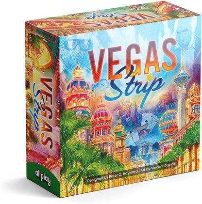 Allplay Vegas Strip Board Game - Bluffing and Deduction for 2-6 Players, Unique Casino Powers, Ages 11+, Small Box Big Game Series