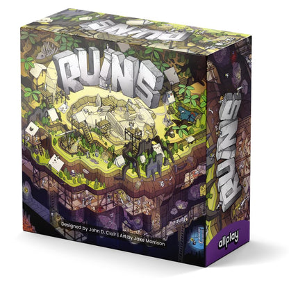Allplay Ruins Card Game - Transparent Card-Crafting Shedding Game for 2-5 Players, Designed by John D. Clair, Ages 10+