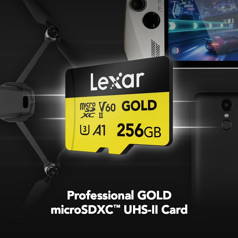 microSDXC Gold Series UHS-II 256GB V60 Memory Card
