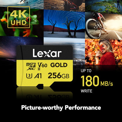 microSDXC Gold Series UHS-II 256GB V60 Memory Card