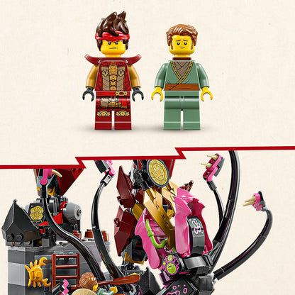 LEGO Ninjago The Fire Knight Mech Toy - Monstrosity Building Set with a Posable Figure, 2 Minifigures & a Sea Monster on a Display Stand - Birthday Gift for 14+ Year Old Boys and Teenagers - 71846