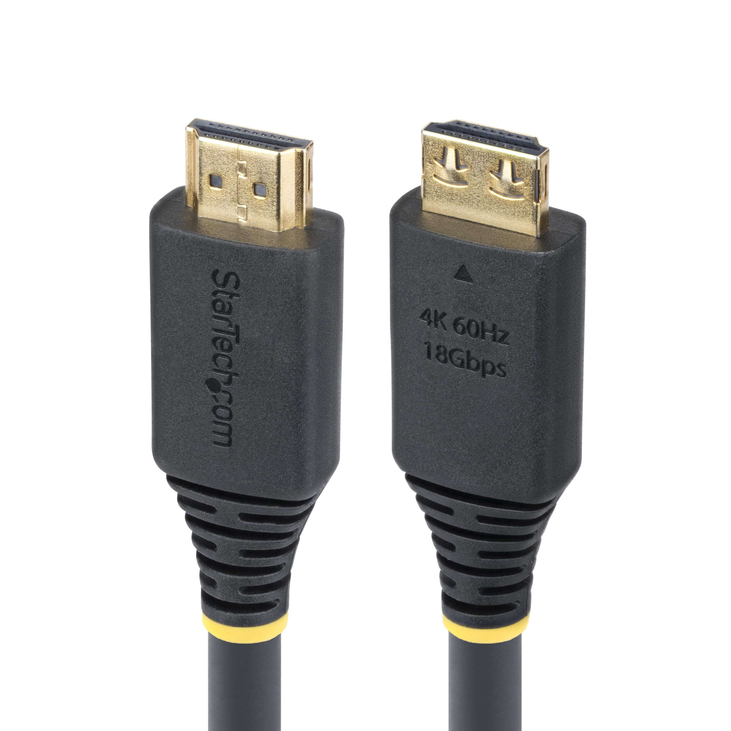 StarTech.com 20ft (6.1m) High Speed HDMI Cable with Gripping Connectors, 4K 60Hz/1440p 144Hz, 18Gbps, UHD HDMI 2.0 Cord, TPE Jacket