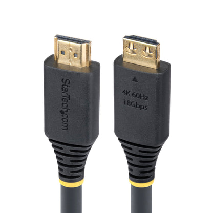 StarTech.com 20ft (6.1m) High Speed HDMI Cable with Gripping Connectors, 4K 60Hz/1440p 144Hz, 18Gbps, UHD HDMI 2.0 Cord, TPE Jacket