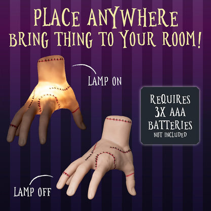 Blue Sky Studios Wednesday Light, Thing Hand Bedroom Decor, Scary Halloween Lamp, Licensed Wednesday Merchandise and Room Decor for Girls