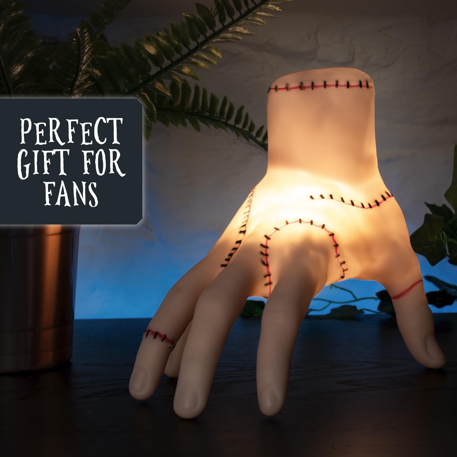 Blue Sky Studios Wednesday Light, Thing Hand Bedroom Decor, Scary Halloween Lamp, Licensed Wednesday Merchandise and Room Decor for Girls
