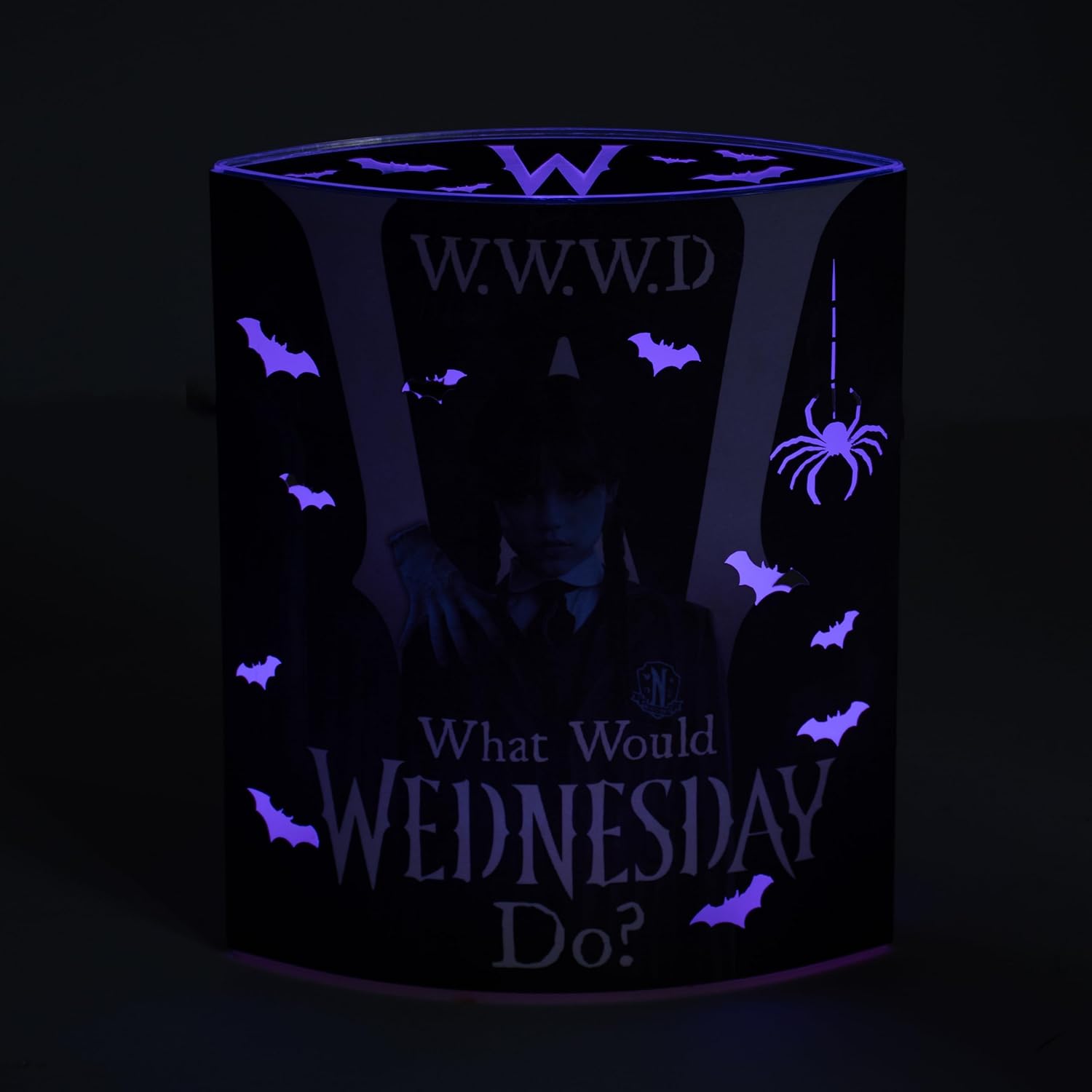 Wednesday Lantern Light, Bat Cutout Lamp, Double Sided Design, Room Decor, Licensed TV Show Merchandise