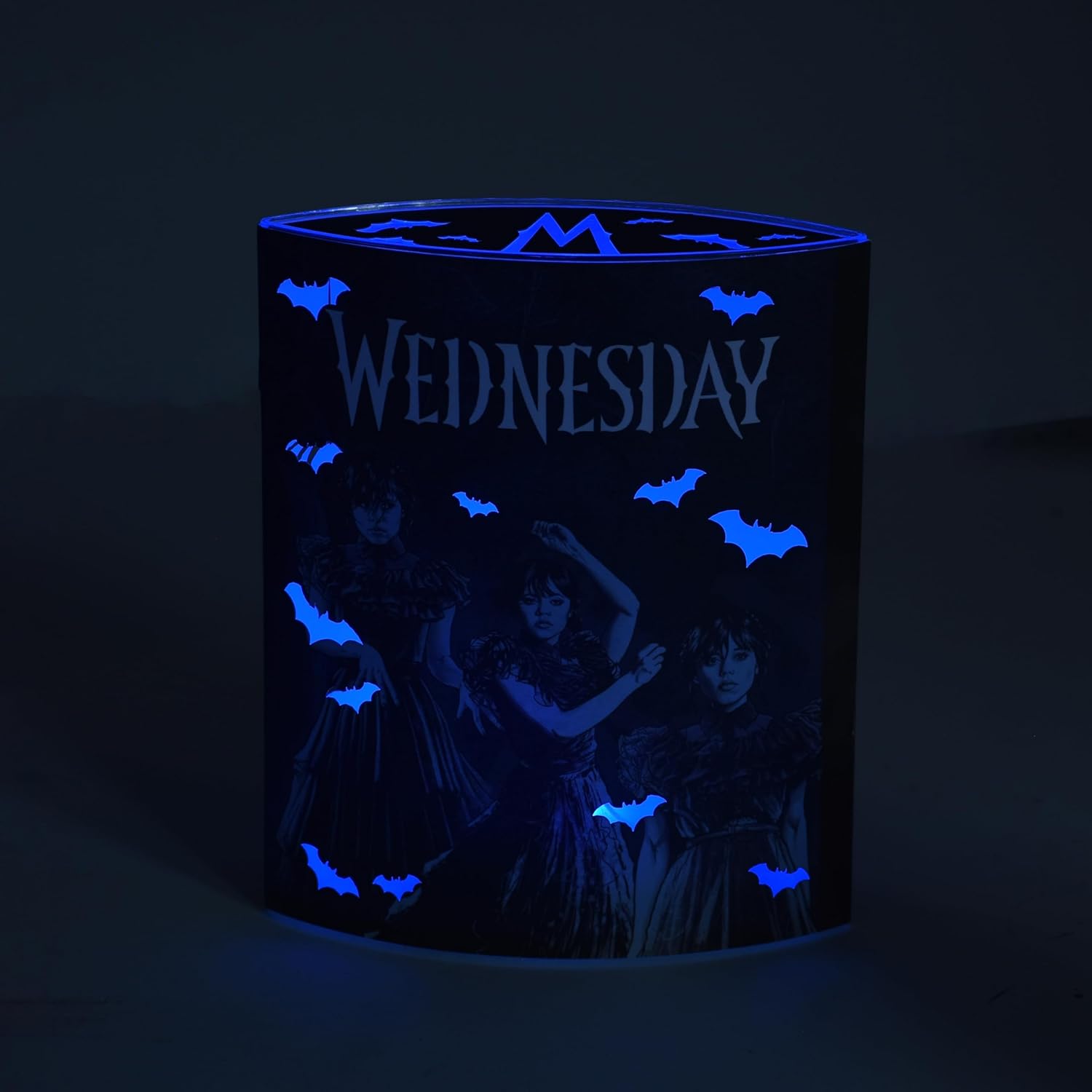 Wednesday Lantern Light, Bat Cutout Lamp, Double Sided Design, Room Decor, Licensed TV Show Merchandise