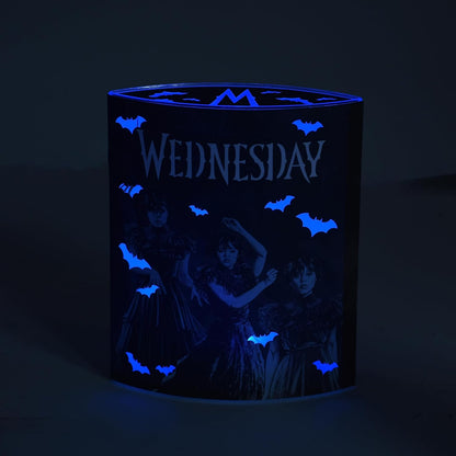 Wednesday Lantern Light, Bat Cutout Lamp, Double Sided Design, Room Decor, Licensed TV Show Merchandise