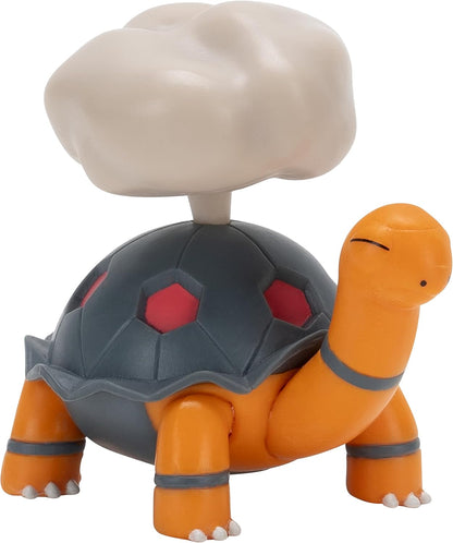 Pokémon Pack de 3 Figurines de Combat Comprend Les Figurines de Combat Chartor et Coupenotte de 5 cm et Croâporal de 7,5 cm