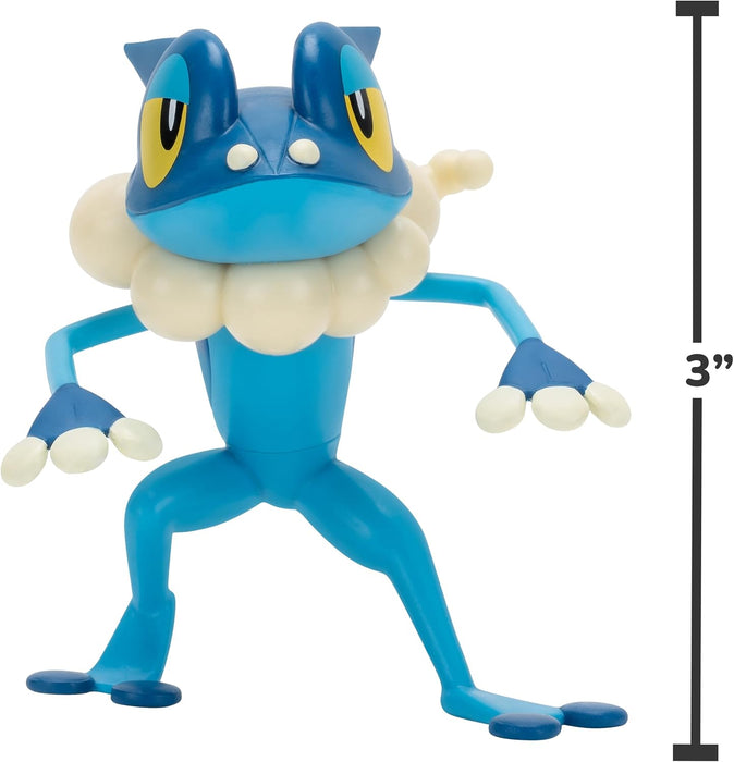 Pokémon Pack de 3 Figurines de Combat Comprend Les Figurines de Combat Chartor et Coupenotte de 5 cm et Croâporal de 7,5 cm