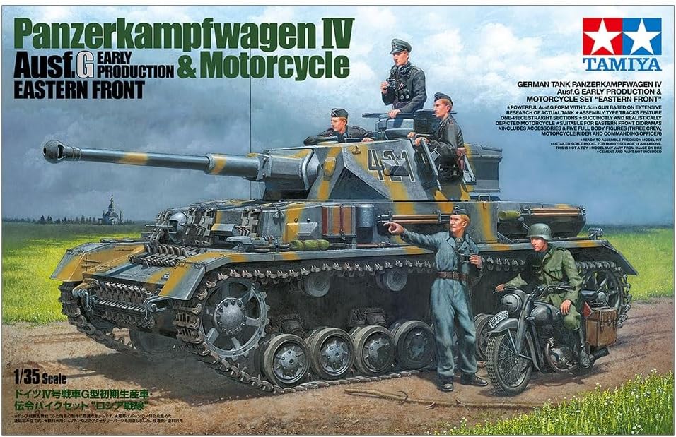 Tamiya 25209 1:35 DT. PzKpfw.IV Ausf.G m. Krad Ost F. - Model making kit, Plastic kit, Assembly kit, Tank kit
