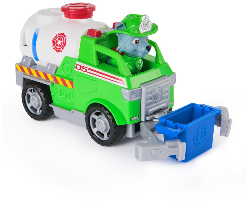 Paw Patrol Fire Rescue: Rocky Rescue Fire Tanker with Action Figure, Grab Claw and Toy Truck, Kids Toys for Boys and Girls Ages 3 and Up