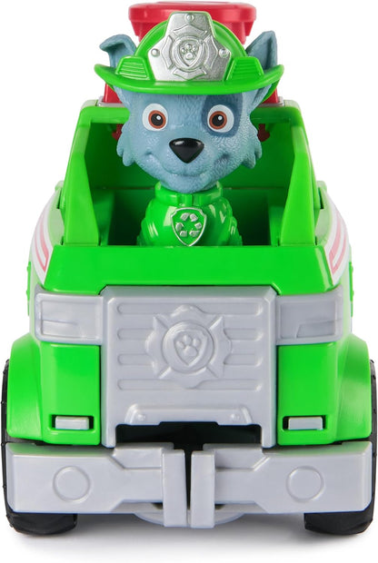 Paw Patrol Fire Rescue: Rocky Rescue Fire Tanker with Action Figure, Grab Claw and Toy Truck, Kids Toys for Boys and Girls Ages 3 and Up